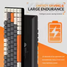 RK68 60% Wireless Mechanical Keyboard, Bluetooth 5.0/2.4GHz with Dual Mode 2-in-1 Receiver, 68-Key Hot-Swappable Gaming Keyboard