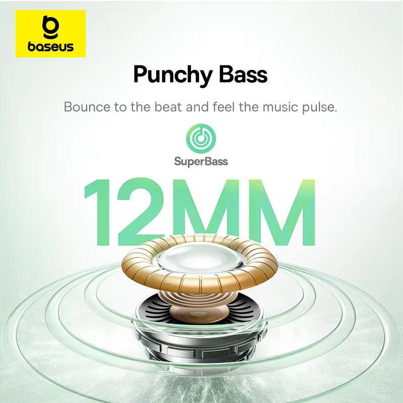 Baseus Bass EP10 NC -43dB Noise Cancelling ANC True Wireless Earbuds Bluetooth 6.0 In-Ear Wireless Earphones 4-Mics ENC Ear buds