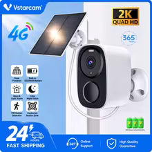 Vstarcam 4G WiFi Solar Camera 3MP Outdoor Security Camera Sim Card PIR Human Detection Built-in Battery Full Color Night Vision IP66 Waterproof CCTV Surveillance Camera